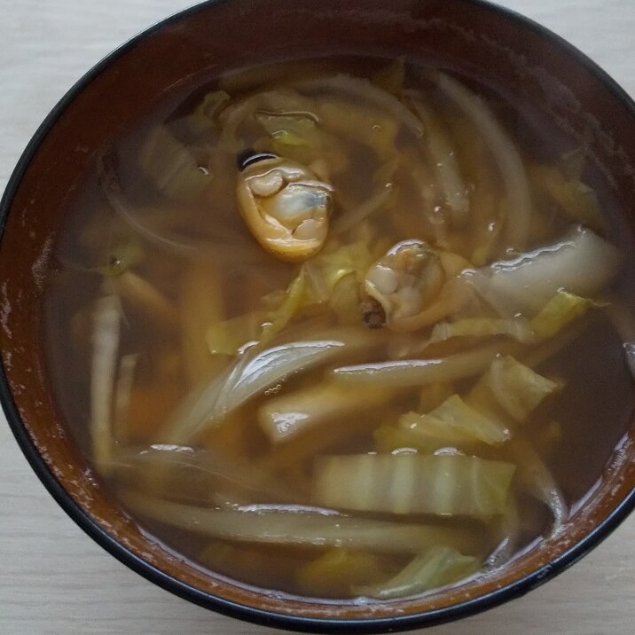 魚介香る白菜スープ